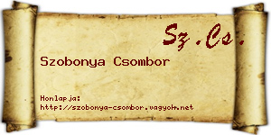 Szobonya Csombor névjegykártya